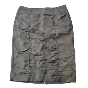 Grace Elements Black Ruched Pencil Skirt Women's Size 8 Knee Length NWT